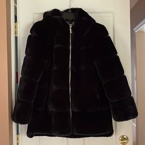 Michael Kors Quilted Faux Fur Coat